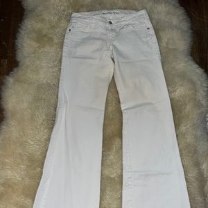 Michael Kors white boot cut flared white jeans
